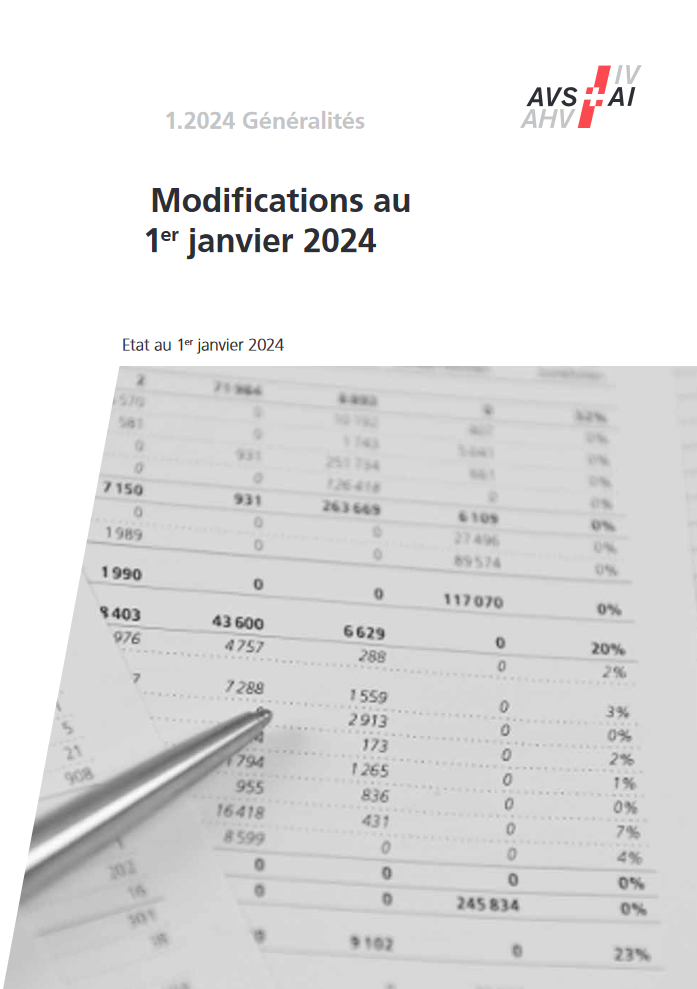 Modifications au 1er janvier 2024